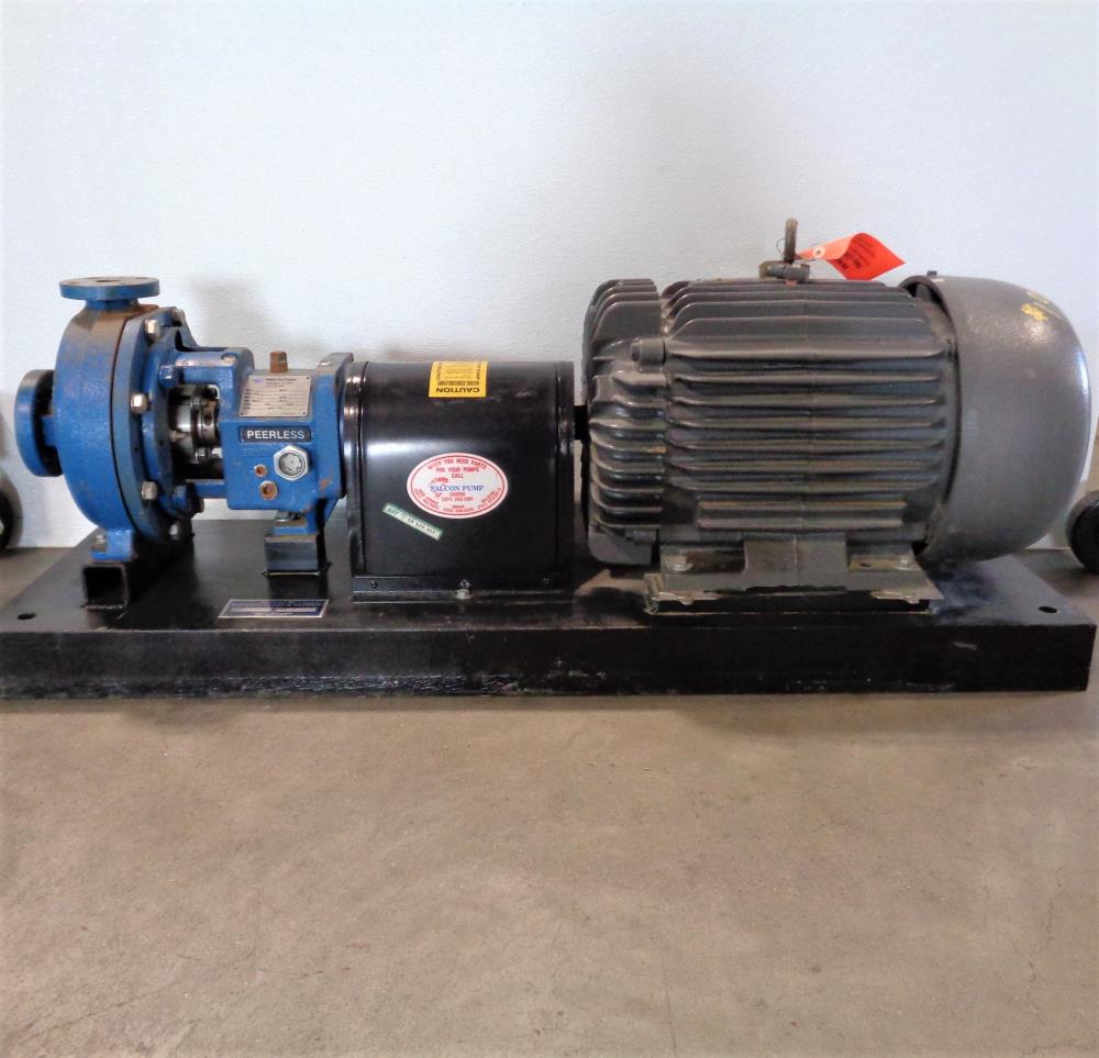 Peerless Pump Centrifugal Pump, Ductile Iron 1" x 1.5" - 8 with Motor